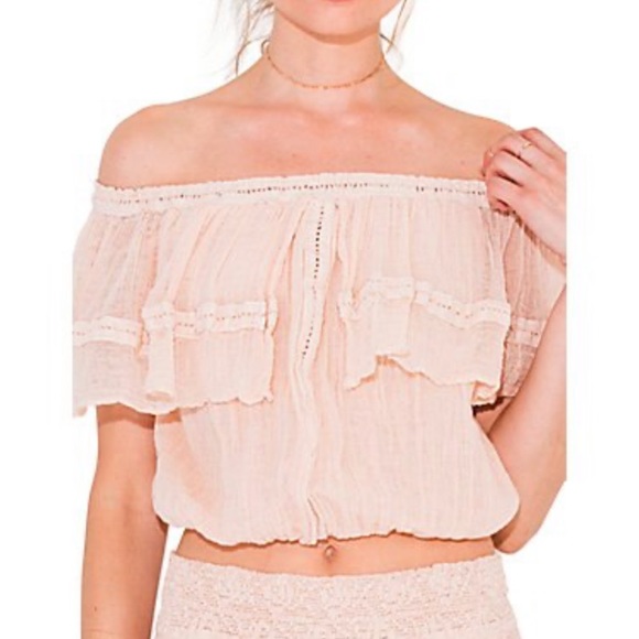 ✨HP✨ Jen’s Pirate Booty Flame Lily Crop Gauze Top - Picture 11 of 12